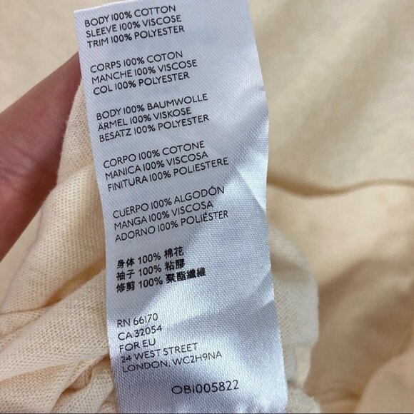 Free People Jade Top Oversized Bubble Sleeve Size XS Raw Edge Bohemian Boho Tee - Picture 9 of 11